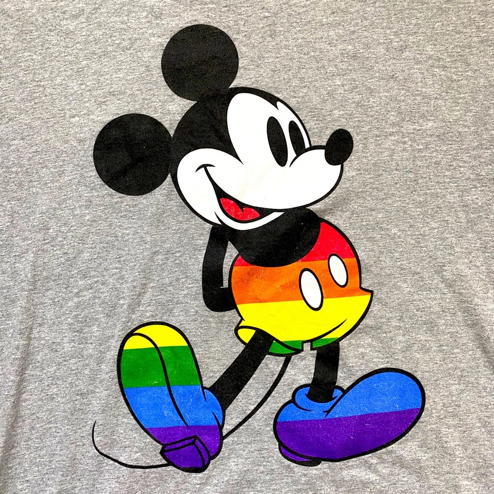 DISNEY | Unisex Mickey Mouse Rainbow T-shirt Large (42/44) - Picture 3 of 9